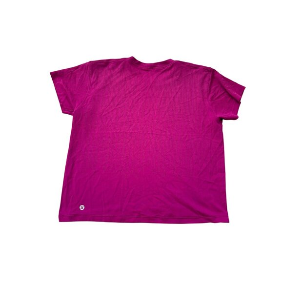 LULULEMON Pink Workout Short Sleeve Top Size 8 - Picture 5 of 6
